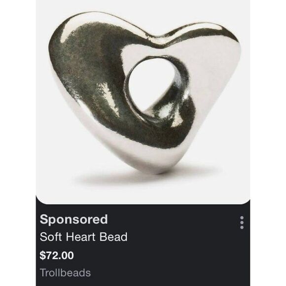 Teollbeads Soft Heart Bead - Picture 4 of 4